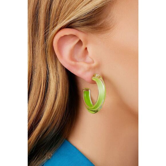 Alison Lou Small Jelly Hoop Earrings - One Size - Green - Picture 5 of 5